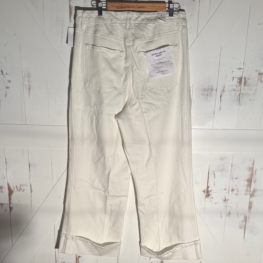 Good American White Denim Wide Leg Pants - Picture 6 of 11